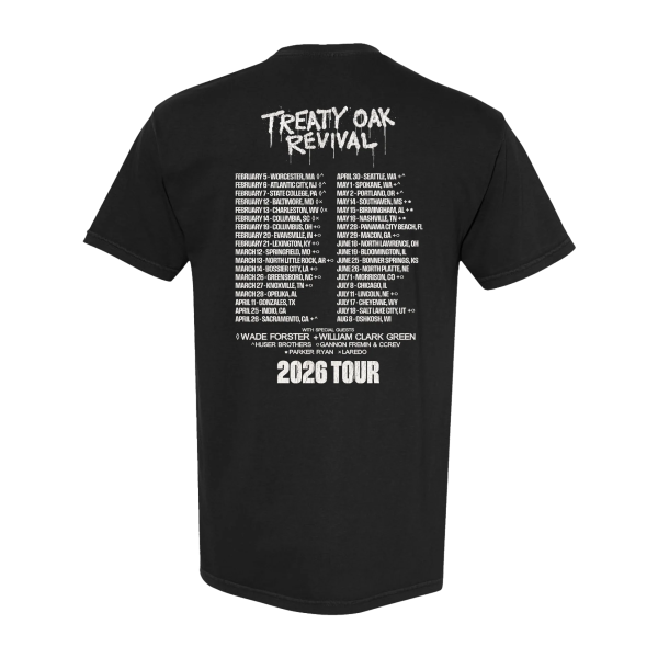 Treaty Oak Revival 2026 Tour T-Shirt Leg 1 Back