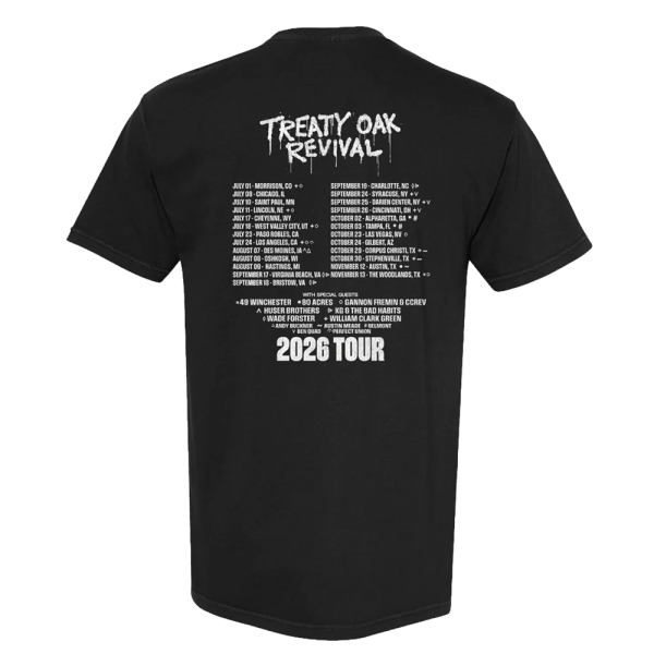 Treaty Oak Revival Merch - 2026 Tour T-Shirt Leg 2