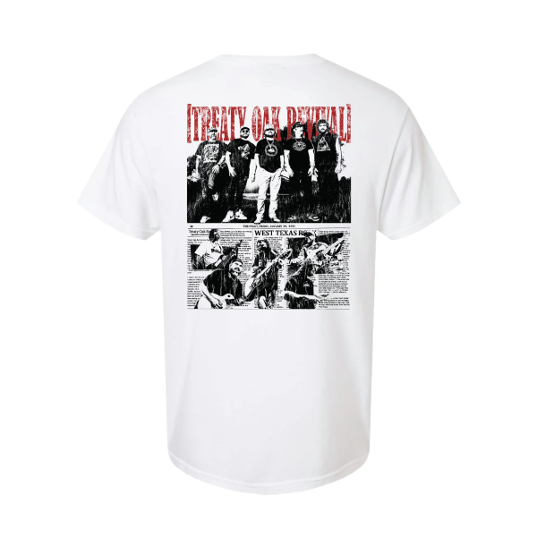 Treaty Oak Revival Newspaper T-Shirt Back