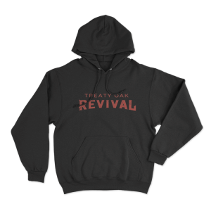Treaty Oak Revival Vintage Text Unisex Hoodie front